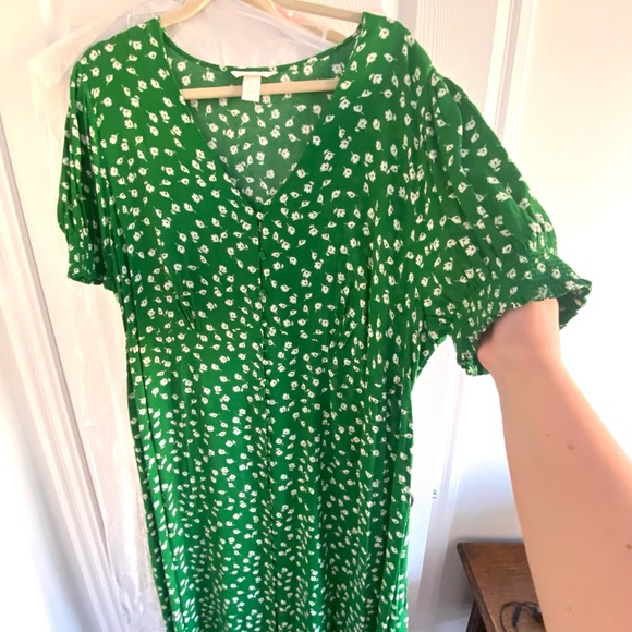 Puff sleeve, button down maxi dress - Picture 6 of 6